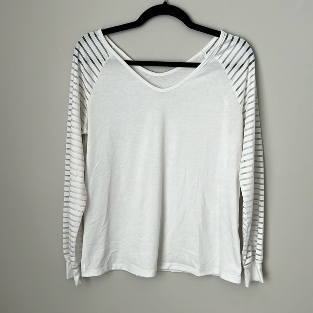 White Long Sleeve Blouse Size Small